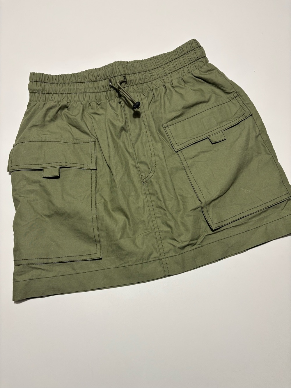 Wild Fable Olive Green Cargo Gorpcore Utility Cotton Mini Skirt